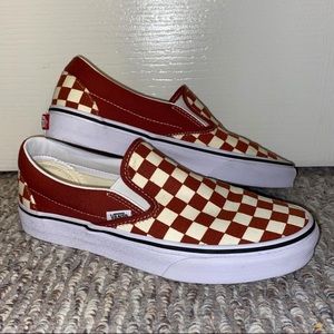 Burnt Orange Checkered Vans